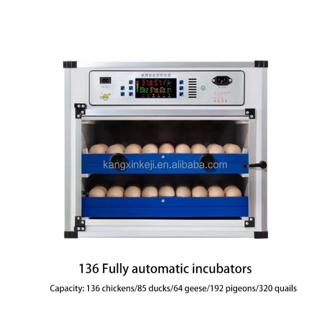 136 Eggs Automatic Incubator